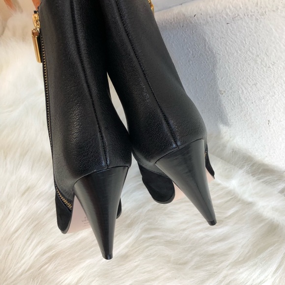 Stuart Weitzman black suede leather mid calf boots - Picture 5 of 8
